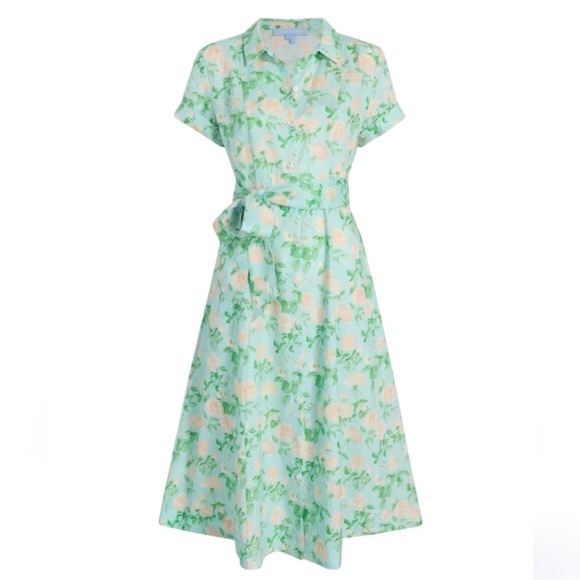 Hill House Dresses & Skirts - Hill House Home The Lily Dress Blue Roses Linen XS
